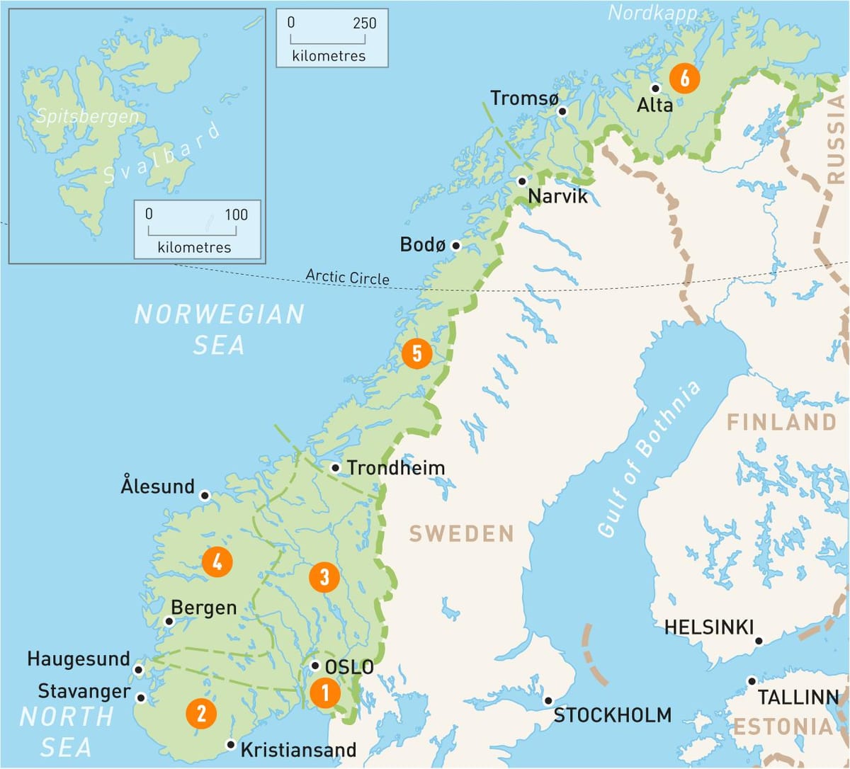 Mapa ng alta Norway