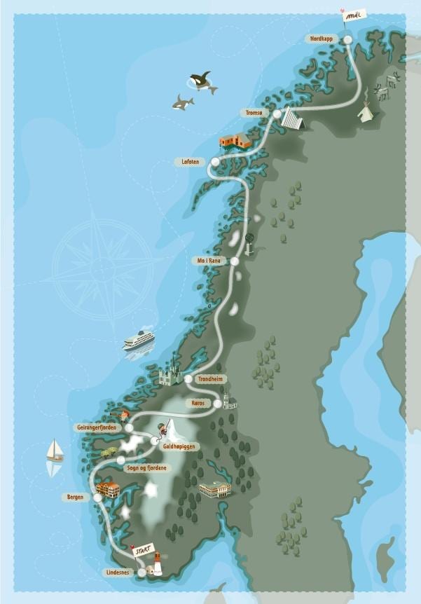camping Norway mapa