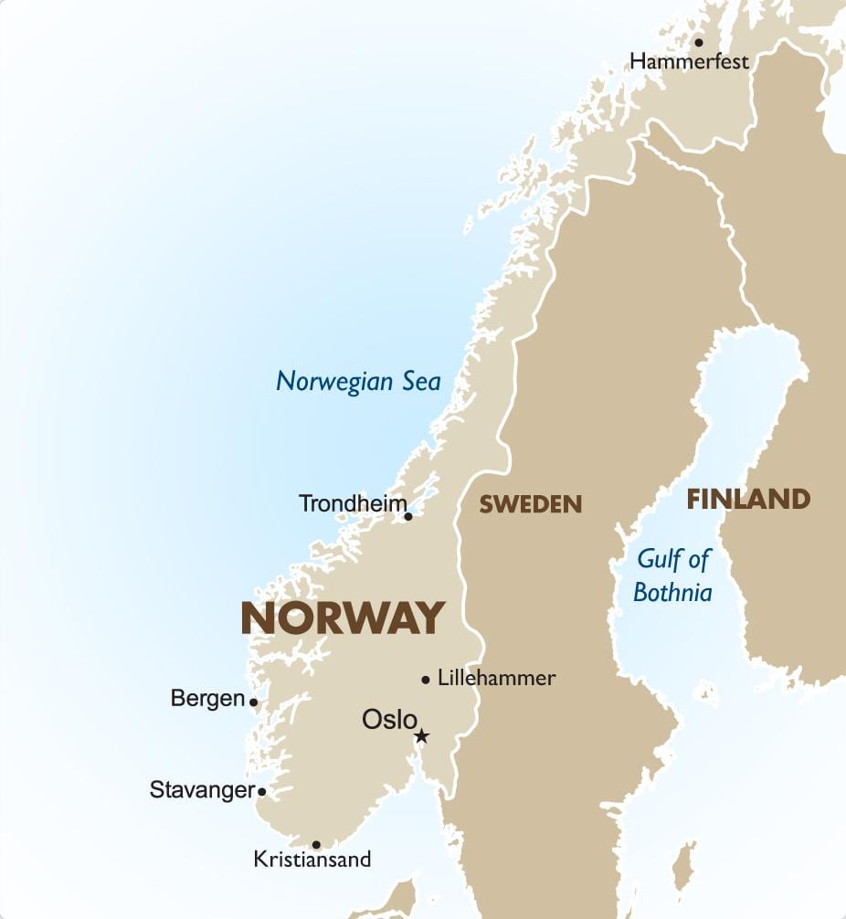 Mapa ng lillehammer Norway
