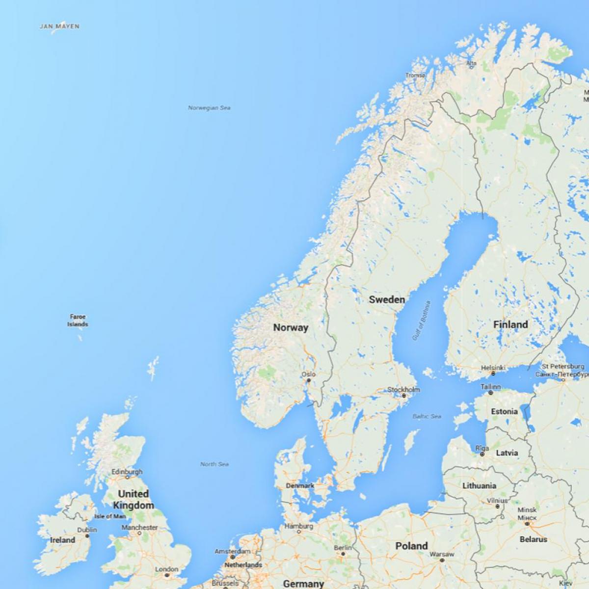 mapa norge Norway