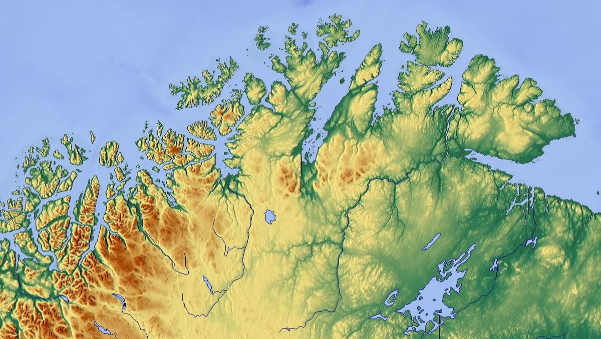 sa hilaga ng Norway mapa
