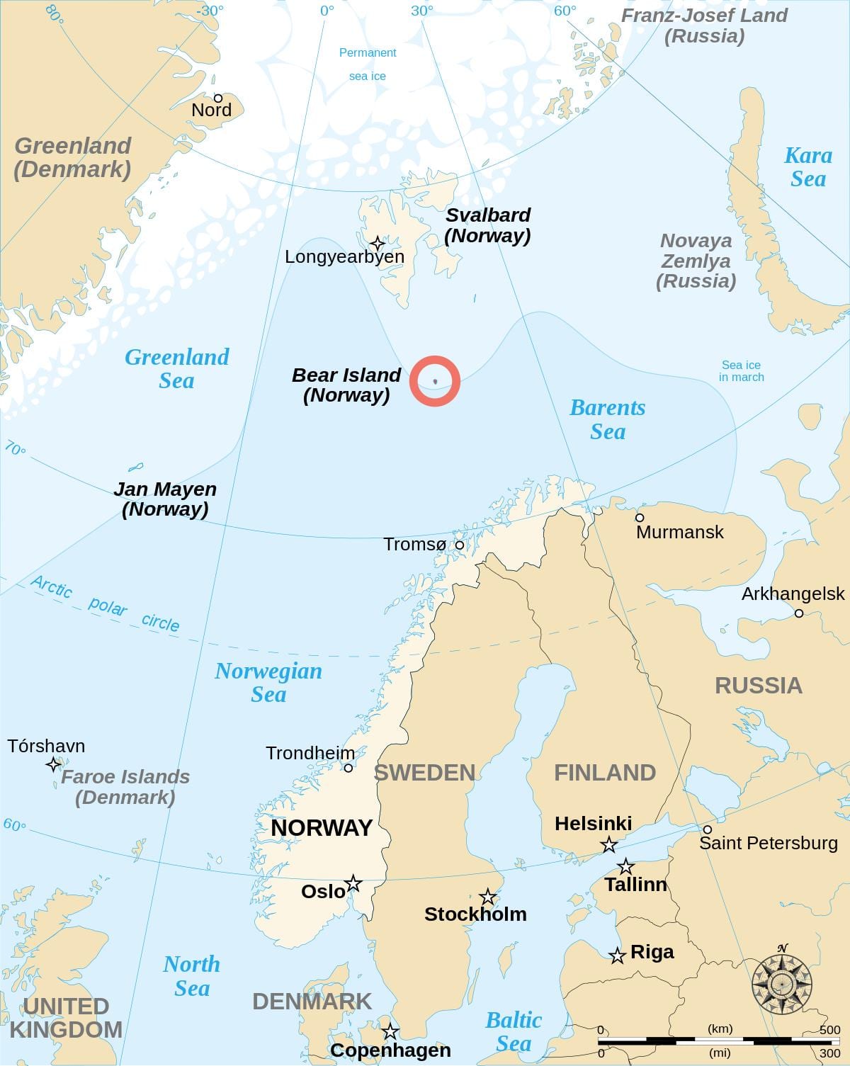 Mapa ng Norway islands