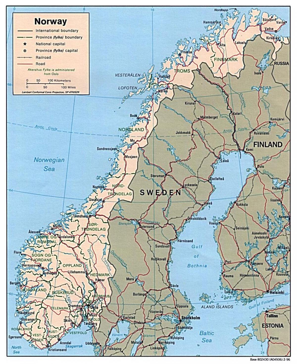 pagmamaneho mapa ng Norway