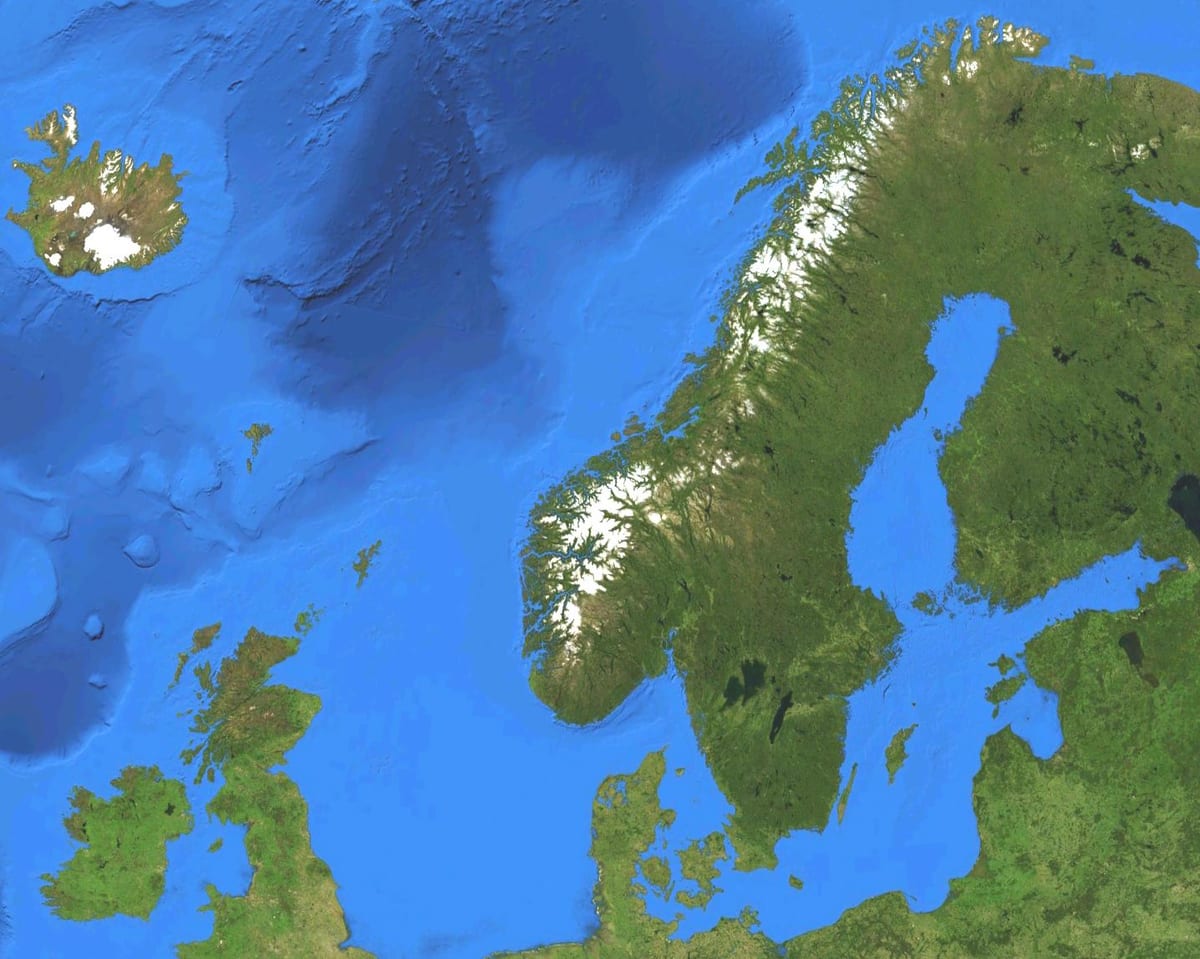 Mapa ng Norway satellite