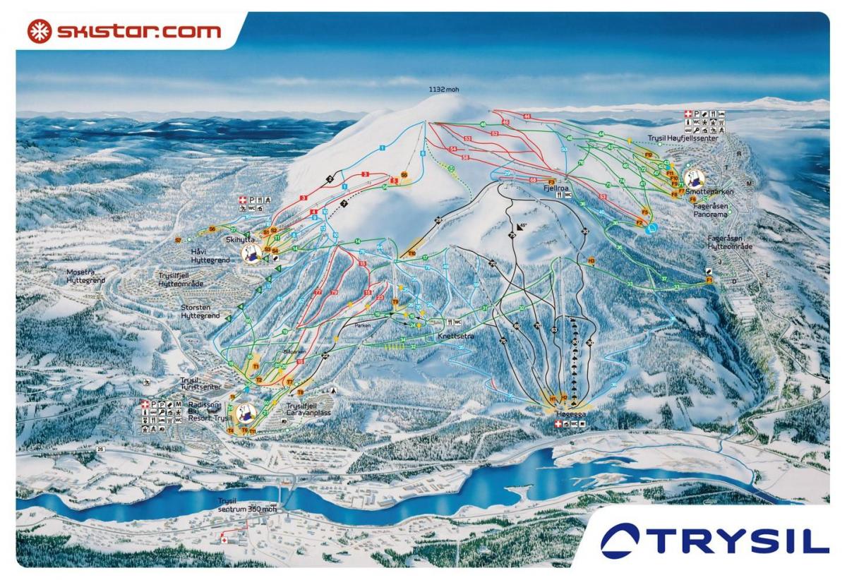 ski Norway mapa