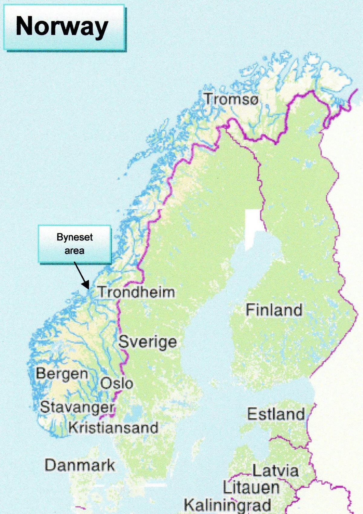 Mapa ng trondheim Norway