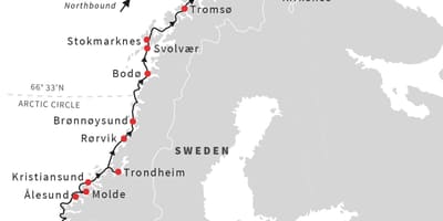 Mapa ng bergen Norway liwanag sa pamamagitan ng tren