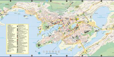 Bergen Norway mapa ng lungsod