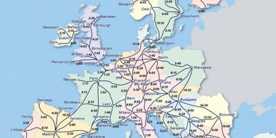 Mapa ng eurail Norway