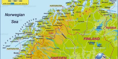 Mapa ng kirkenes Norway