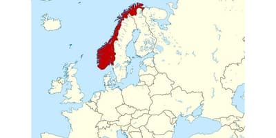 Norway lokasyon sa mapa