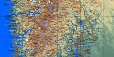 Detalyadong mga mapa ng timog ng Norway