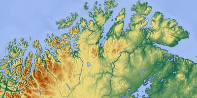 Sa hilaga ng Norway mapa