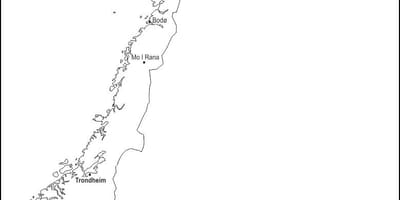 Blangkong mapa ng Norway