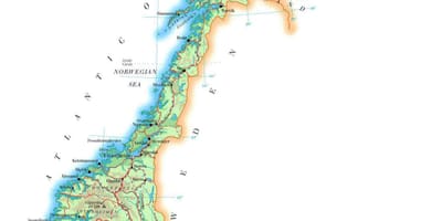 Mapa ng Norway elevation