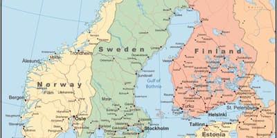 Mapa ng Norway bansa