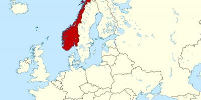 Mapa ng Norway at europa