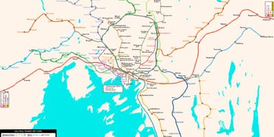 Mapa ng Norway metro