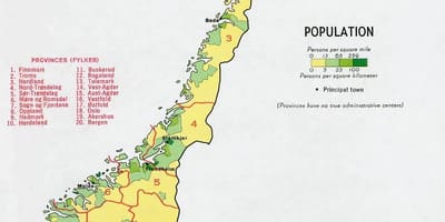 Norway populasyon mapa