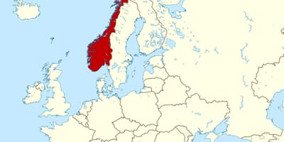 Norway sa mapa ng europa