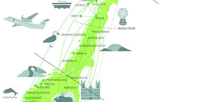 Mapa ng Norway sightseeing