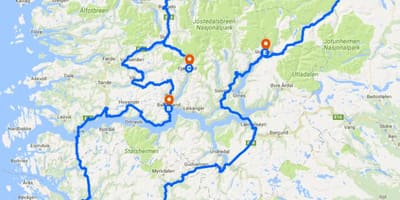 Norway glacier mapa