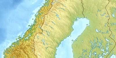 Mapa ng mga pisikal na mga Norway