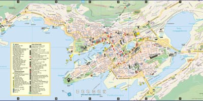 Mapa ng kalye ng bergen Norway